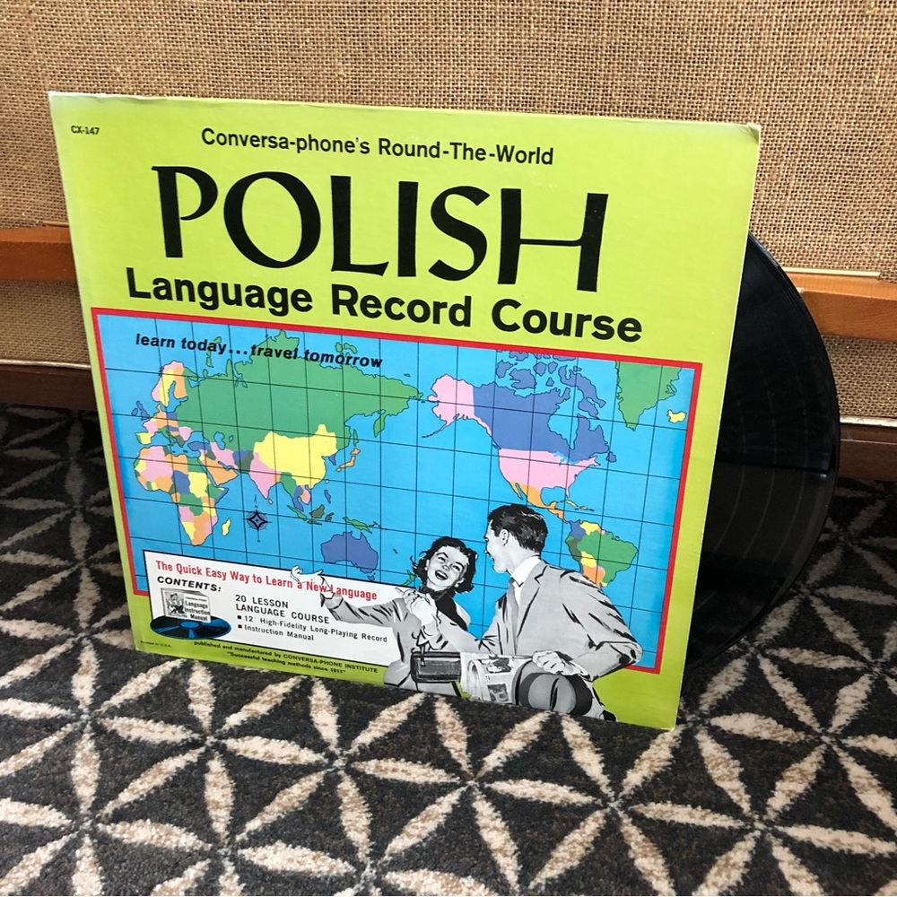 70's "Polish Language Record Course" Album - Conversa-Phone Record - 70's Vinyl